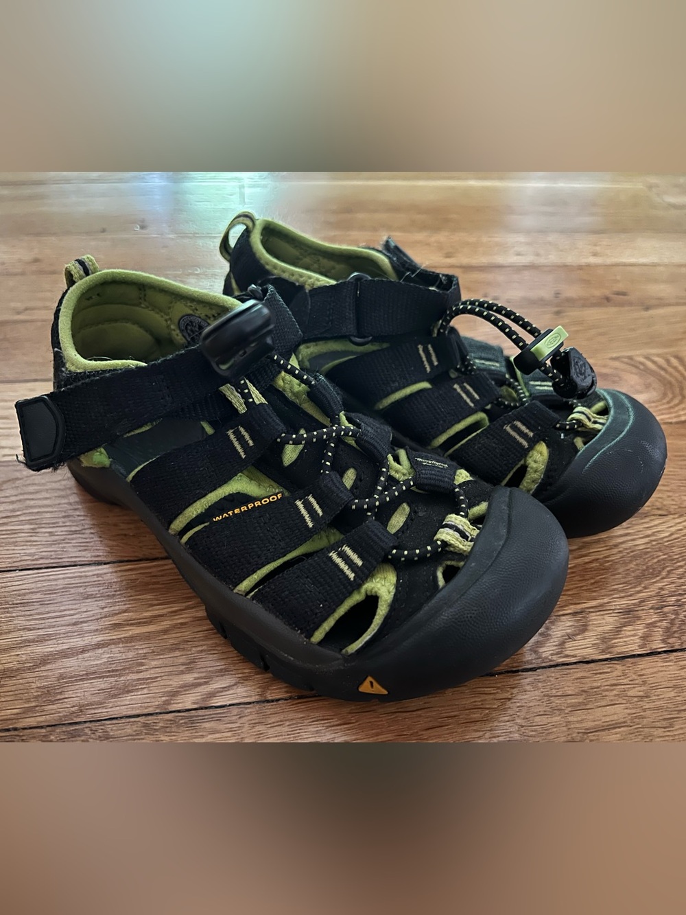 Keen Kids Black and Green Waterproof Sport Sandals